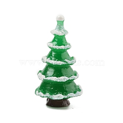 Christmas Resin Figurine Statues, for Home Office Desktop Decoration, Christmas Tree, 25x26x48mm(DJEW-M018-01B)