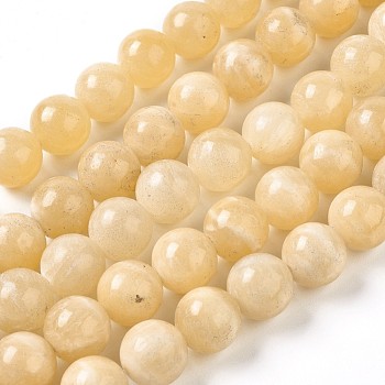 Natural Topaz Jade Beads Strands, Round, 12mm, Hole: 1mm, about 34~35 pcs/Strand, 15.75 inch(40cm)