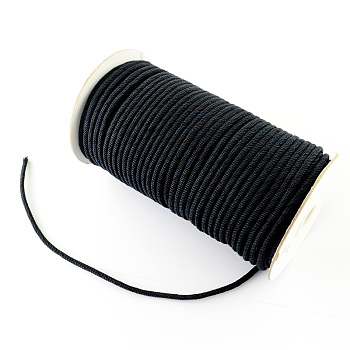 Nylon Thread, Eight Strands of Twisted Rope, 8-Ply, Black, 4mm, about 54.68 yards(50m)/roll