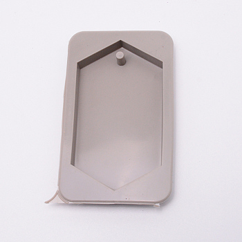 Hexagon Silicone Pendant Molds, Resin Casting Molds, For UV Resin, Epoxy Resin Craft Making, Gray, 105x65x10mm, Inner Diameter: 92x50mm