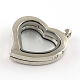 Alliage strass coeur magnétiques flottantes pendentifs locket(PALLOY-S039-04)-2