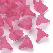 Transparent Acrylic Beads, Calla Lily, Frosted, Camellia, 40.5x33x35mm, Hole: 1.8mm, about 135pcs/500g(BSF796-C16)