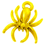 Alloy Pendants, Lead Free and Cadmium Free, Spider, Golden, about 18mm long, 14mm wide, 3mm thick, hole: 2mm(X-EA8748Y-G)