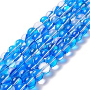 Synthetic Moonstone Beads Strands, Round, Dodger Blue, 10mm, Hole: 1mm, about 37~39pcs/strand, 14.76''~14.96''(37.5~38cm)(G-E573-02C-05)