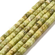 Natural Idocrase Beads Strands, Vesuvianite Beads, Heishi Beads, Flat Round/Disc, 6x3.5mm, Hole: 1.2mm, about 118pcs/strand, 15.91''(40.4cm)(G-I339-03B)