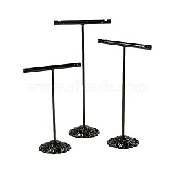 T Bar Iron Earring Displays Sets, Jewelry Display Rack, Jwvelry Tree Stand, Gunmetal, 90~125x60x34mm(EDIS-N002-02)