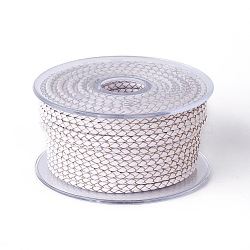 Braided Cowhide Cord, Leather Jewelry Cord, Jewelry DIY Making Material, White, 5mm, about 21.87 yards(20m)/roll(WL-I004-5mm-11)