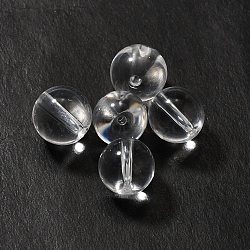 K9 Glass, Imitation Austrian Crystal Beads, Round, Clear, 5.5x6mm, Hole: 1.2mm(GLAA-R004-03W)