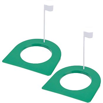 Plastic Golf Putting Cups, Golf Practice Hole Cup Training Aid with Removable Sign, Green, Finished Product: 174x177x168mm