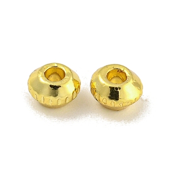 Brass Beads, Rondelle, Real 18K Gold Plated, 3.5x2mm, Hole: 1.4mm