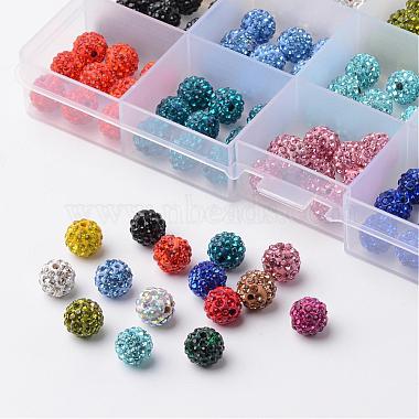 1 Box Fifteen Color Pave Disco Ball Beads(RB-X0010-01)-2