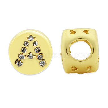 Brass Micro Pave Clear Cubic Zirconia Beads(KK-T030-LA859X26)-2