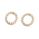 Hollow Twist Ring Alloy Studs Earrings for Women(EJEW-H309-05KCG)-2