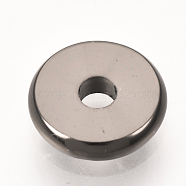 Brass Spacer Beads, Disc, Gunmetal, 4mm(X-KK-Q738-4mm-04B)