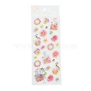 Epoxy Resin Sticker, for Scrapbooking, Travel Diary Craft, Flower Pattern, 200x75mm(DIY-A017-03A)