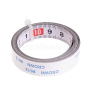 Self-adhesive Steel Tape Measures, Measure Tool, Right to Left, Stainless Steel Color, 100x1.25cm, about 1m(3.28 feet)/roll(WOCR-PW0001-329B-01)