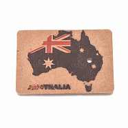 Paper Earring Display Cards, Rectangle with Austraila Patttern, BurlyWood, 34.8x50x0.3mm, Hole: 2.4mm(CDIS-G002-03A)