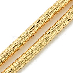 Electroplated Synthetic Non-Magnetic Hematite Beads Strands, Disc, Heishi Beads, Light Gold Plated, 6x1.2mm, Hole: 1mm, about 371pcs/strand, 15.94''(40.5cm)(G-H020-C02-03)