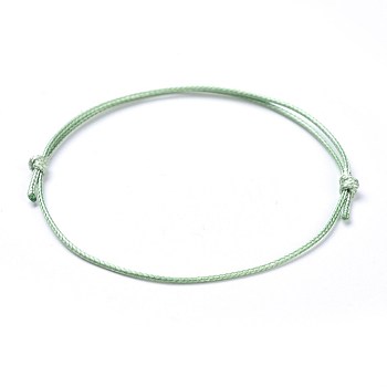 Eco-Friendly Korean Waxed Polyester Cord Bracelet Making, Dark Sea Green, 10-5/8 inch~11 inch(27~28cm), 1mm