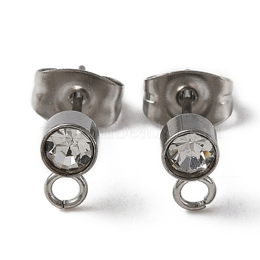 304 Stainless Steel Stud Earrings Findings(STAS-WH0029-44B-P)-2