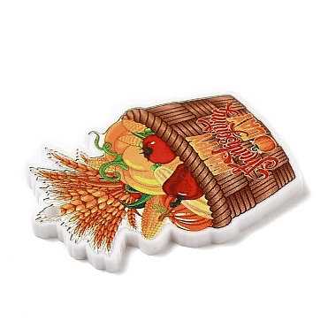 Thanksgiving Day Themed Opaque Printed Acrylic Pendants(SACR-L004-02E)-3