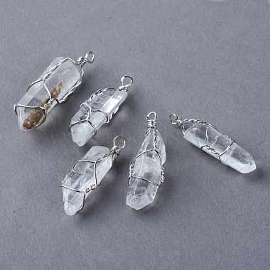 Platinum Clear Others Quartz Crystal Pendants