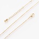 Brass Cable Chain Necklaces Making(MAK-P011-01G)-1