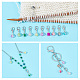 Elite 100Pcs Crackle Glass Beads Pendant Decorations(HJEW-PH0001-54)-5