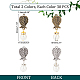 PandaHall Elite 60Pcs 2 Colors Tibetan Style Alloy Pendant(AJEW-PH0003-86)-6