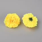 Silk Artificial Flower, for DIY Wedding Party Garland Decoration, Yellow, 59x39mm, Hole: 2mm(DIY-WH0259-05A)