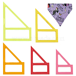 Acrylic Quilting Template for Pet Bandana, Cutting Stencils, Sewing Tools, Trapezoid, Mixed Color, 58~90x37~60x2.5mm, 5pcs/set(DIY-WH0033-63A)