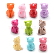 Opaque Acrylic Kitten Beads, Cat/Kitten, Mixed Color, 14.5x8.5x9.5mm, Hole: 2.5mm, about 860pcs/500g(MACR-S830-02)