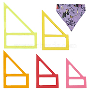 Acrylic Quilting Template for Pet Bandana, Cutting Stencils, Sewing Tools, Trapezoid, Mixed Color, 58~90x37~60x2.5mm, 5pcs/set(DIY-WH0033-63A)