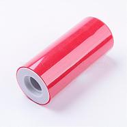 Deco Mesh Ribbons, Tulle Fabric, Tulle Roll Spool Fabric For Skirt Making, Red, 6 inch(150mm), 25yards/roll(22.86m/roll)(OCOR-WH0004-C17)