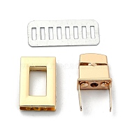 (Defective Closeout Sale: Scratched) Alloy Bag Twist Lock Accessories, Handbags Turn Lock, Rectangle, Light Gold, 2.6x1.55x0.5cm(FIND-XCP0002-69)