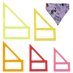Acrylic Quilting Template for Pet Bandana, Cutting Stencils, Sewing Tools, Trapezoid, Mixed Color, 58~90x37~60x2.5mm, 5pcs/set(DIY-WH0033-63A)