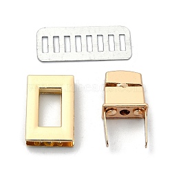 (Defective Closeout Sale: Scratched) Alloy Bag Twist Lock Accessories, Handbags Turn Lock, Rectangle, Light Gold, 2.6x1.55x0.5cm(FIND-XCP0002-69)