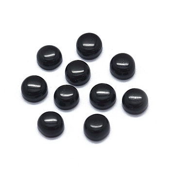Natural Obsidian Cabochons, Half Round/Dome, 4x1.5~2.5mm