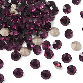 Preciosa&reg MAXIMA Crystal Round Stones, Czech Crystal, Dura Foiling, Round(431 11 615 Chaton), 20050 Amethyst, SS24(5.25~5.45mm)