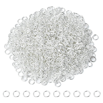 Iron Open Jump Rings, Round Ring, Silver, 21 Gauge, 5x0.7mm, Inner Diameter: 3.6mm