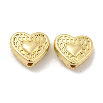 Alloy Beads, Heart, Golden, 10x12x5mm, Hole: 1.6mm