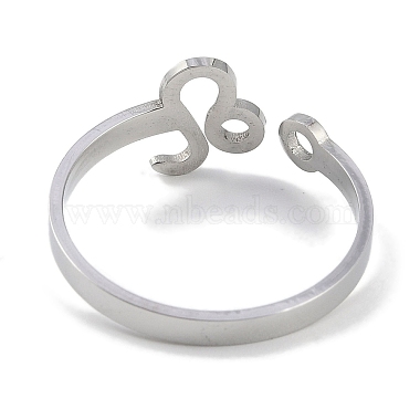 Non-Tarnish Constellations 304 Stainless Steel Open Cuff Ring for Women(RJEW-L122-001P-11)-3