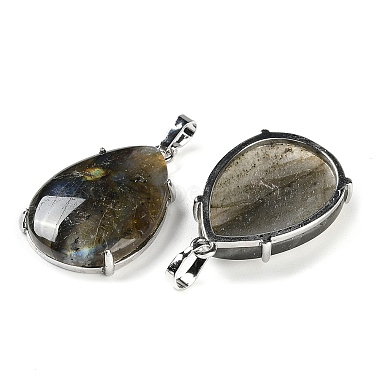 Natural Labradorite Pendants(G-U002-01P-A)-2