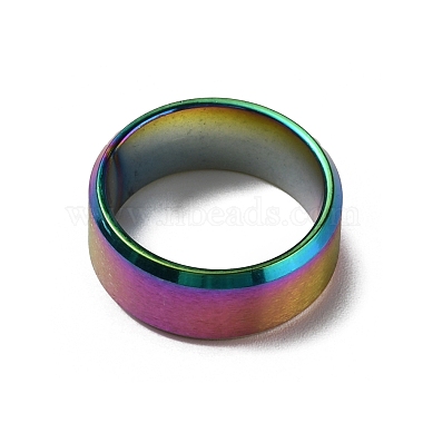 Titanium Steel Wide Band Finger Rings for Women Men(RJEW-WH0009-13D-M)-2