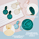 4 Pairs 4 Colors Alloy Enamel Flat Round Dangle Stud Earrings for Women(EJEW-FI0002-65)-4