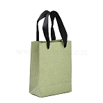 Paper Gift Tote Bags with Nylon Black Ribbon Handles, for Wedding Birthday Baby Shower, Recycled Bags, Rectangle, Dark Sea Green, 12x6.2x16cm(ABAG-K004-01B)