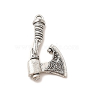 Tibetan Style Alloy Pendants, Axe Charm, Antique Silver, 39.5x22.5x6mm, Hole: 2.2mm(PALLOY-B008-04AS)