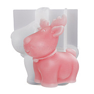 Scented Candle Molds, Christmas Theme Silicone Molds, Deer, 63x89x96mm, Inner Diameter: 60x47mm(DIY-Q029-03A)