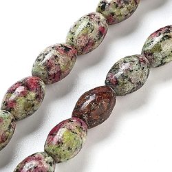 Natural Ruby in Zoisite Beads Strands, Rice, 12x8mm, Hole: 1.2mm, about 33pcs/strand, 15.94''(40.5cm)(G-B106-B12-01)