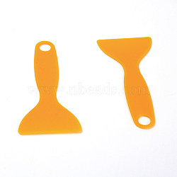 Plastic Scraper Tool, Orange, 12.3x5.7x0.2cm(TOOL-WH0130-65)